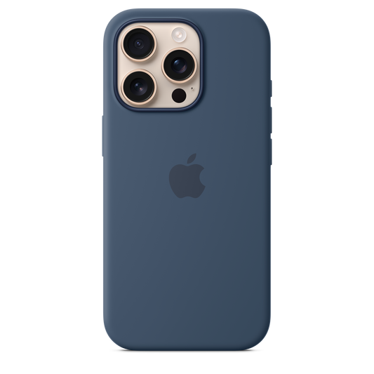 Coque en silicone avec MagSafe pour iPhone 16 Pro - Denim