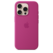 Coque en silicone avec MagSafe pour iPhone 16 Pro - Fuchsia