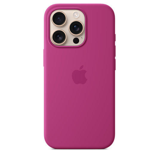 Siliconenhoesje met MagSafe voor iPhone 16 Pro - Fuchsia