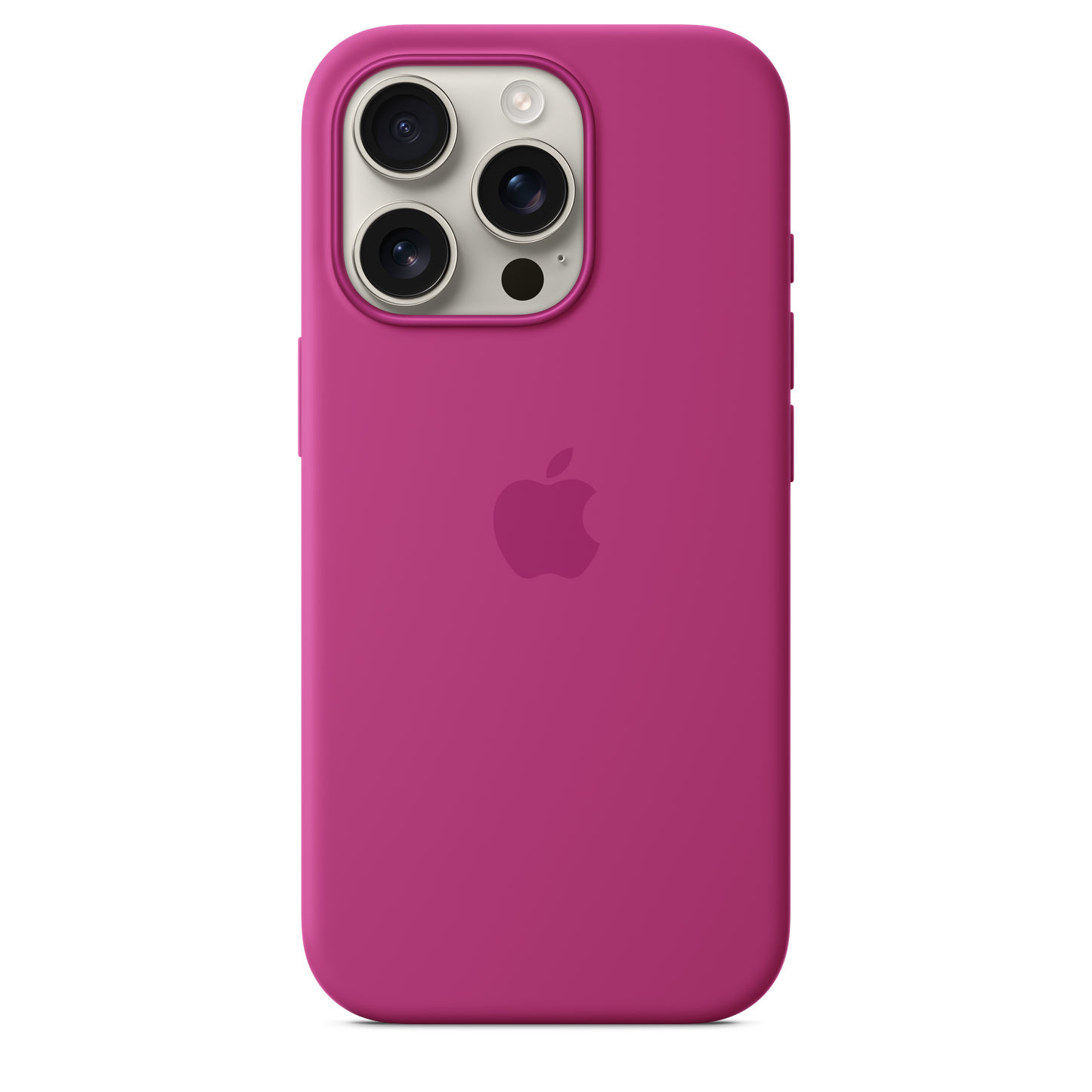 Siliconenhoesje met MagSafe voor iPhone 16 Pro - Fuchsia