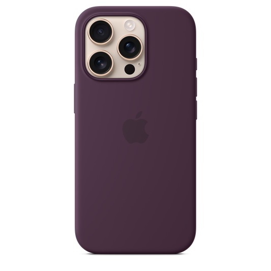 Coque en silicone avec MagSafe pour iPhone 16 Pro - Prune