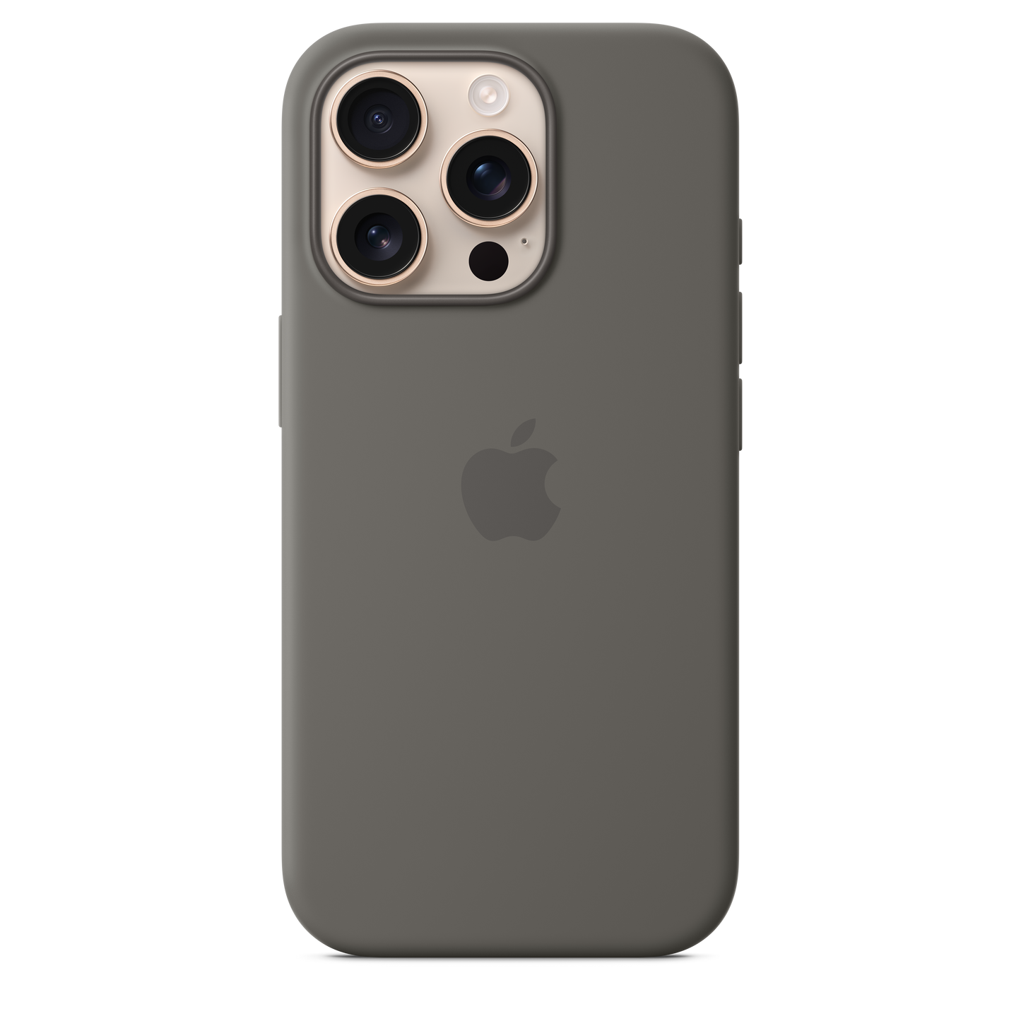 Coque en silicone avec MagSafe pour iPhone 16 Pro - Gris minéral