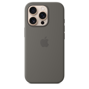 Coque en silicone avec MagSafe pour iPhone 16 Pro - Gris minéral