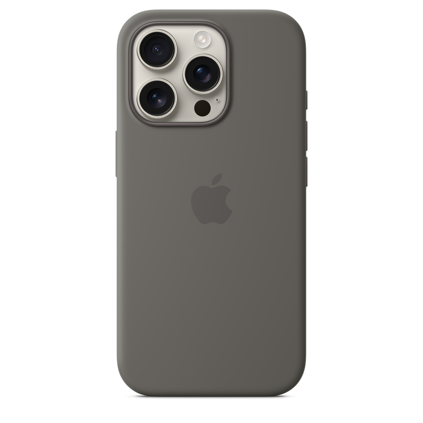 Coque en silicone avec MagSafe pour iPhone 16 Pro - Gris minéral