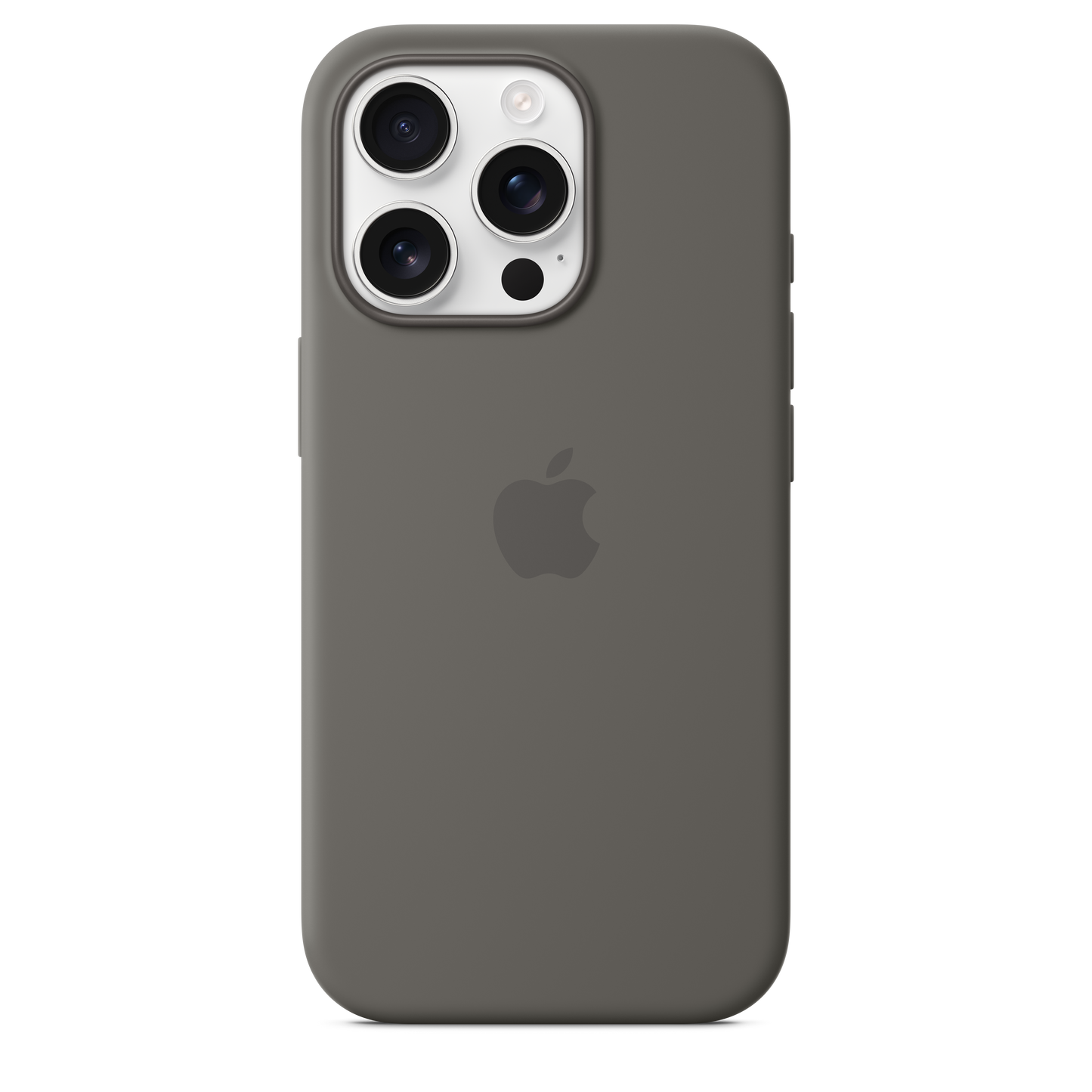 Coque en silicone avec MagSafe pour iPhone 16 Pro - Gris minéral