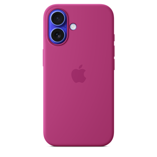 Siliconenhoesje met MagSafe voor iPhone 16 - Fuchsia