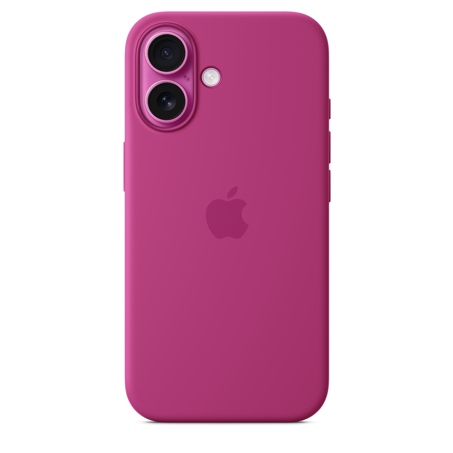 Coque en silicone avec MagSafe pour iPhone 16 - Fuchsia