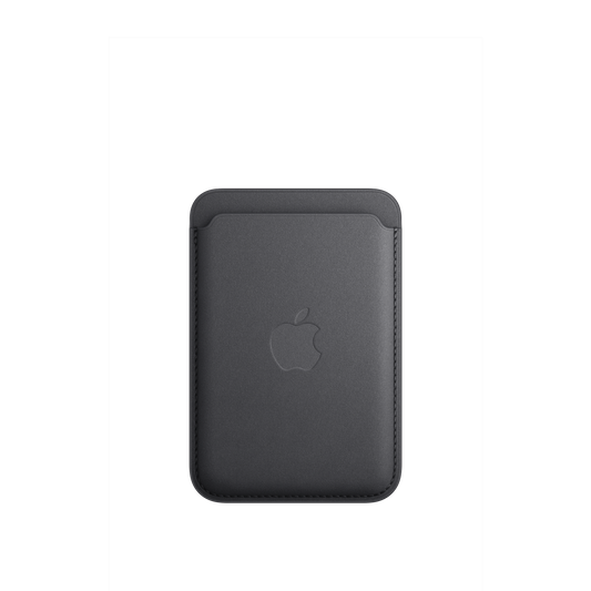 Porte‑cartes en tissage fin pour iPhone avec MagSafe - Noir