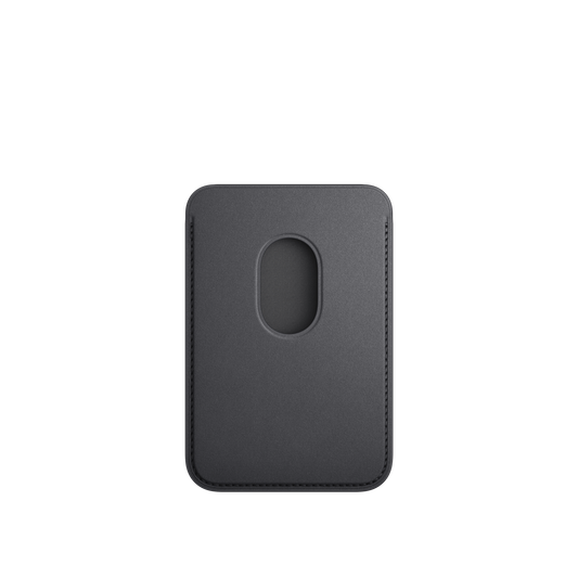 Porte‑cartes en tissage fin pour iPhone avec MagSafe - Noir