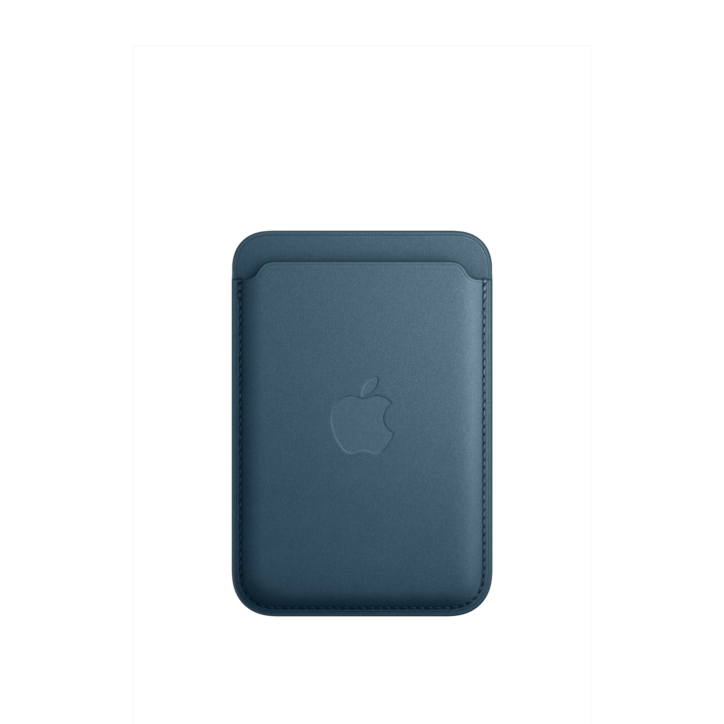 Porte‑cartes en tissage fin pour iPhone avec MagSafe - Bleu Pacifique