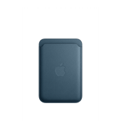 Porte‑cartes en tissage fin pour iPhone avec MagSafe - Bleu Pacifique