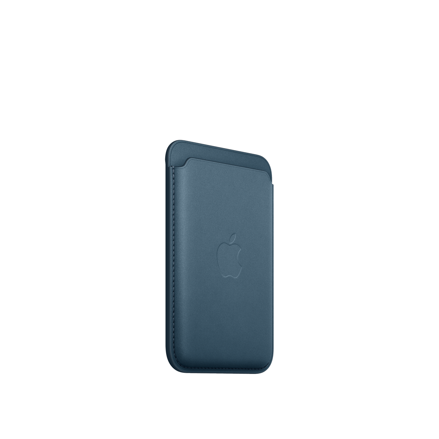 Porte‑cartes en tissage fin pour iPhone avec MagSafe - Bleu Pacifique