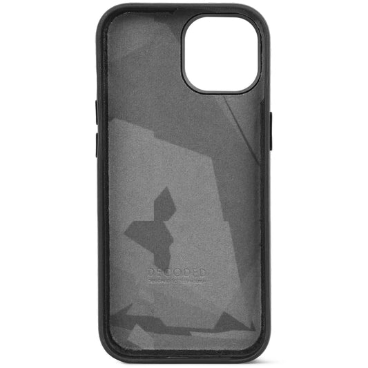 Decoded Housse en cuir pour iPhone 15 - Noir