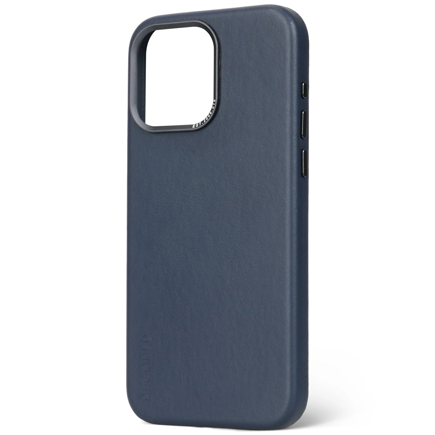 Decoded Housse en cuir pour iPhone 15 Pro Max - Bleu marine