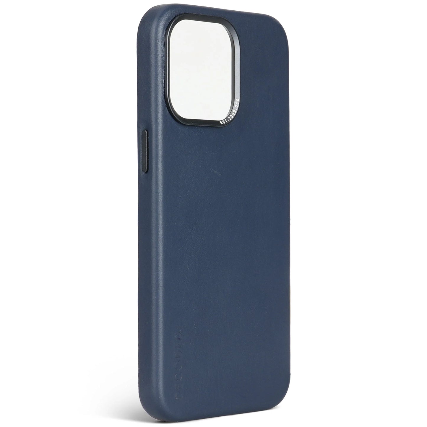 Decoded Housse en cuir pour iPhone 15 Pro Max - Bleu marine