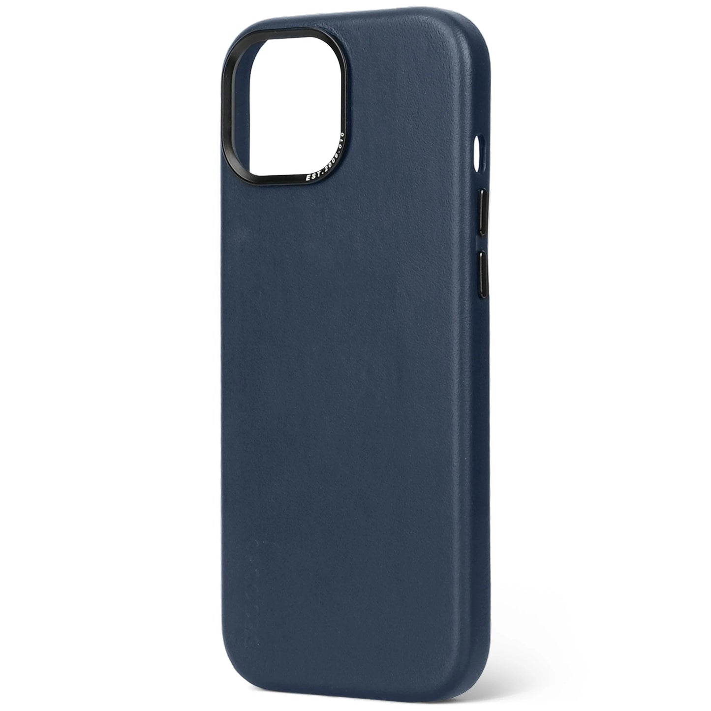 Decoded Housse en cuir pour iPhone 15 - Bleu marine