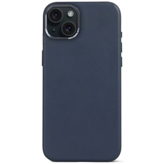 EOL Decoded Leren hoesje voor iPhone 15 Plus - Marineblauw