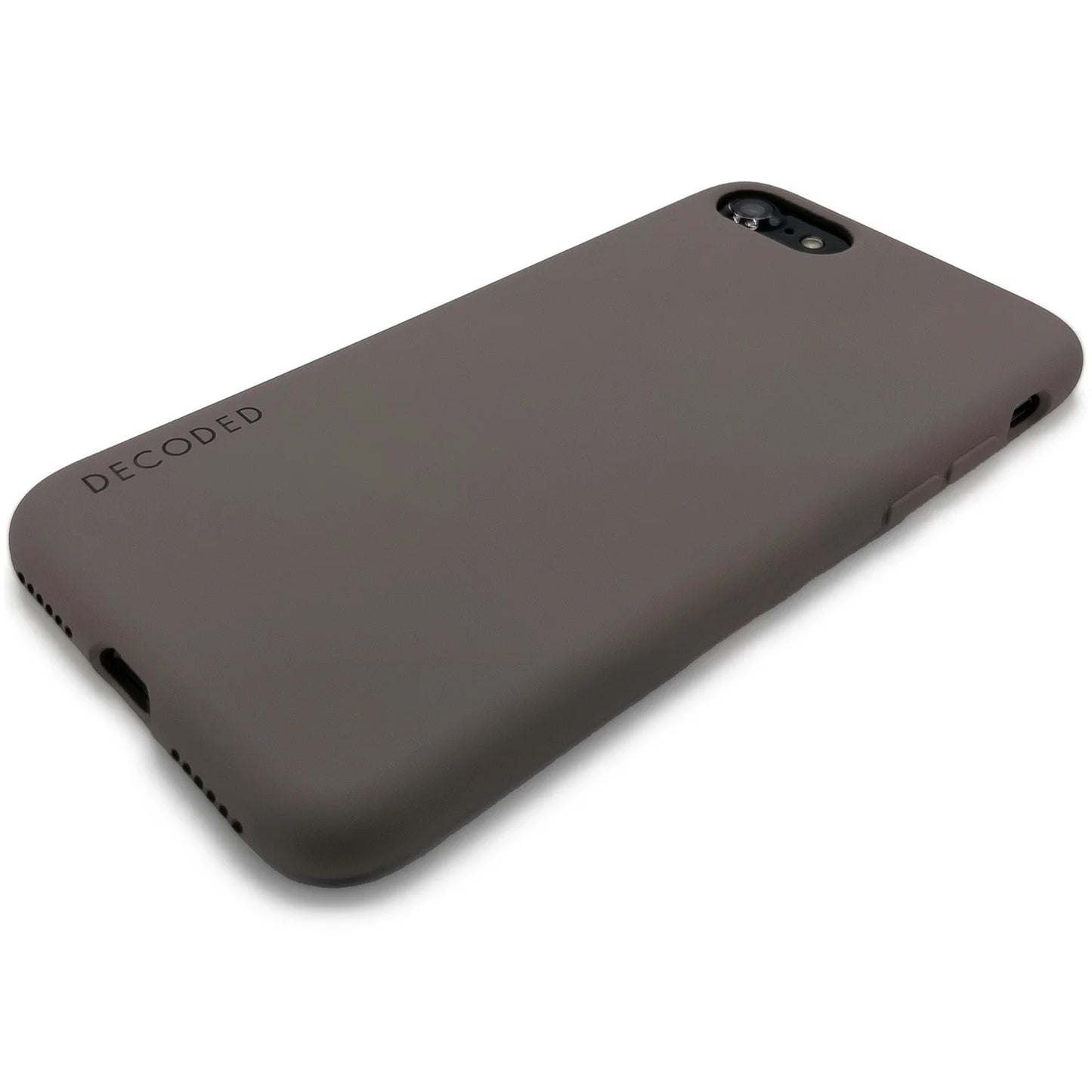 EOL Decoded Silicone Backcover pour iPhone SE 3 / SE 2 / 8 / 7 / 6s / 6 - Dark Taupe