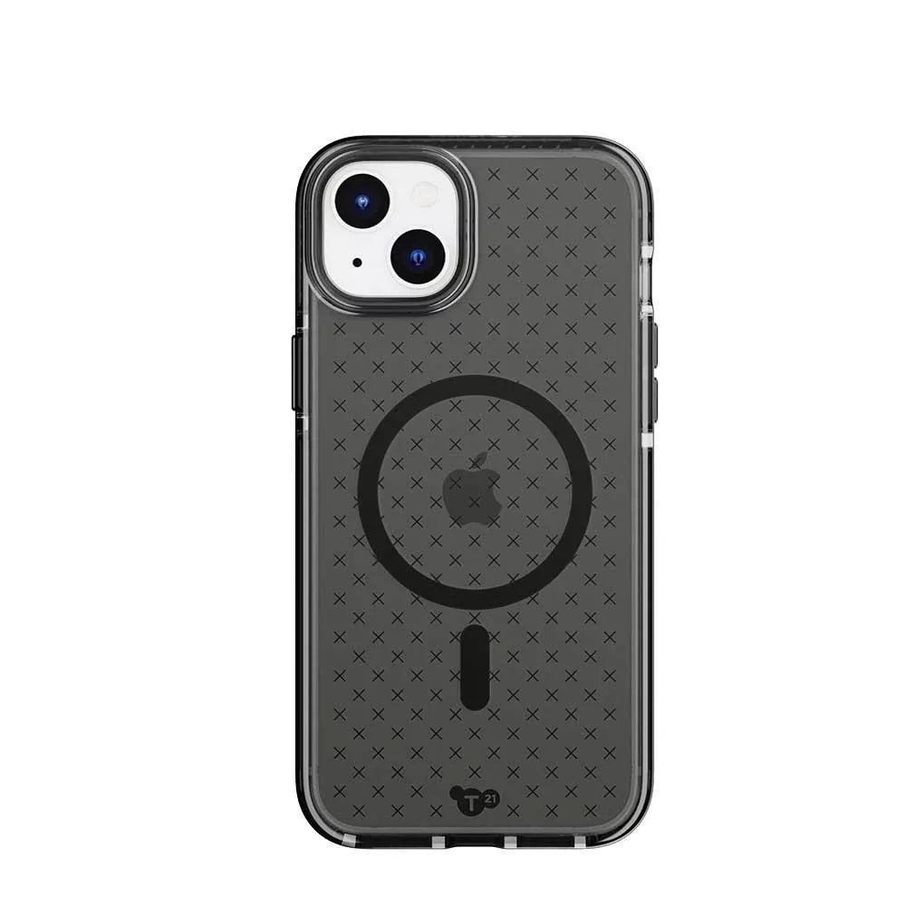 Tech21 Evo Check hoesje avec MagSafe pour iPhone 15 Plus - Smokey/Black