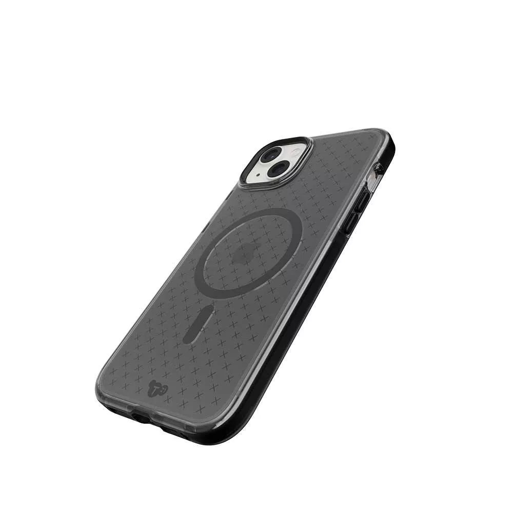 Tech21 Evo Check hoesje avec MagSafe pour iPhone 15 Plus - Smokey/Black