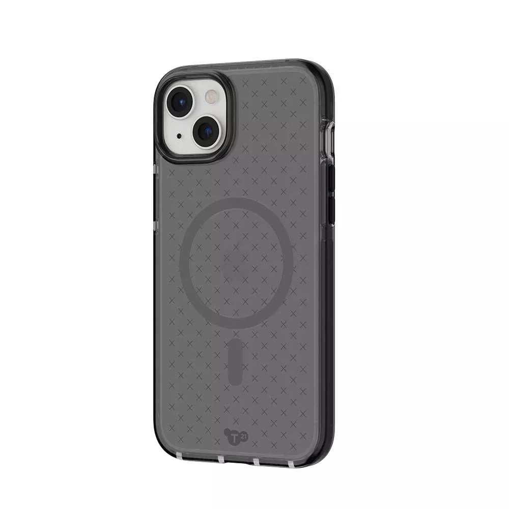 Tech21 Evo Check hoesje avec MagSafe pour iPhone 15 Plus - Smokey/Black