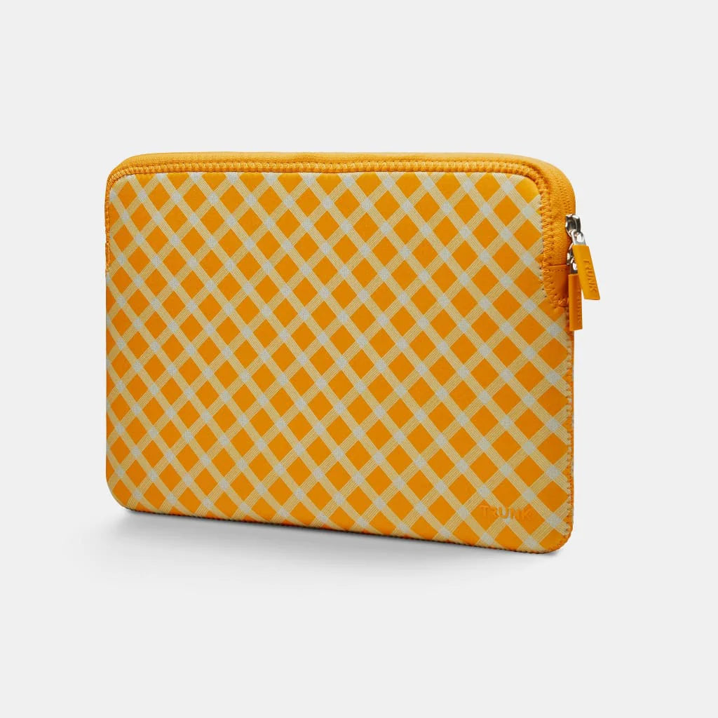 Trunk Neopreen hoes voor MacBook 13-inch - Geel Tartan